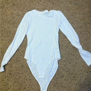 Kids White Long Sleeve One Piece